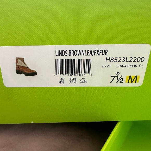 NIB Sam Edelman Linds Platform Boots Brown Zippered Sock Winter Size 7.5 New - Picture 8 of 10